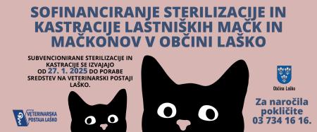 Občina Laško - oglas kastracija in sterilizacija mačk 22-02-2025 - podolgovat